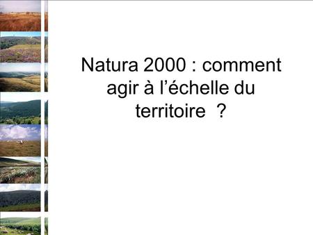 Natura 2000 : comment agir à léchelle du territoire ?