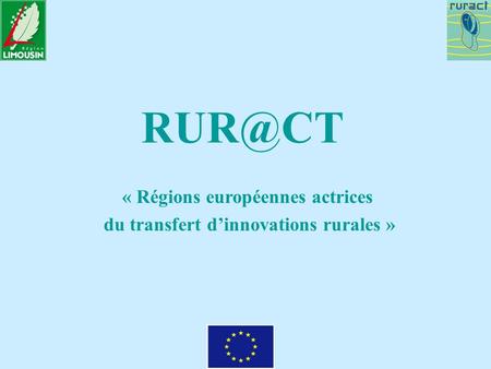 « Régions européennes actrices du transfert dinnovations rurales »