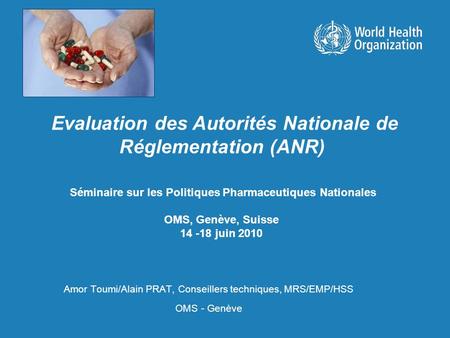 Evaluation des Autorités Nationale de Réglementation (ANR)