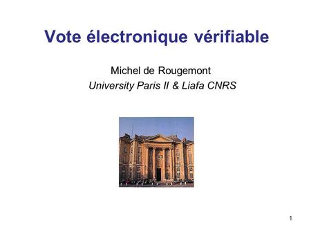 Vote électronique vérifiable