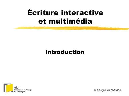Écriture interactive et multimédia