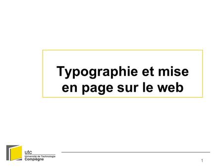 Typographie et mise en page sur le web