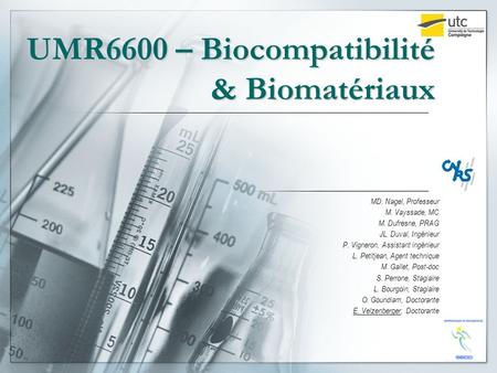 UMR6600 – Biocompatibilité & Biomatériaux