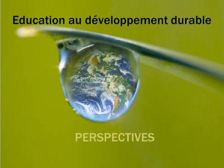 Education au développement durable