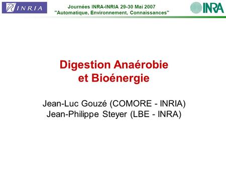 Digestion Anaérobie et Bioénergie