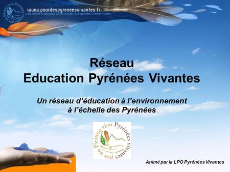 Réseau Education Pyrénées Vivantes Un réseau déducation à lenvironnement à léchelle des Pyrénées Animé par la LPO Pyrénées Vivantes.