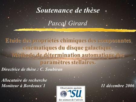Soutenance de thèse Pascal Girard