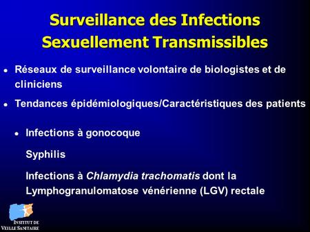Surveillance des Infections Sexuellement Transmissibles