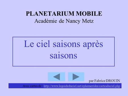 PLANETARIUM MOBILE Académie de Nancy Metz