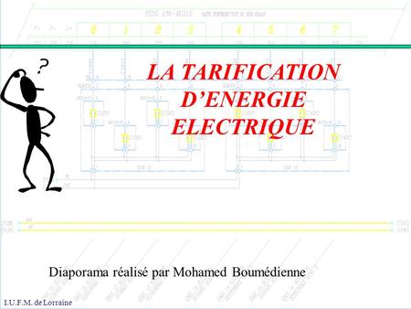 LA TARIFICATION D’ENERGIE ELECTRIQUE