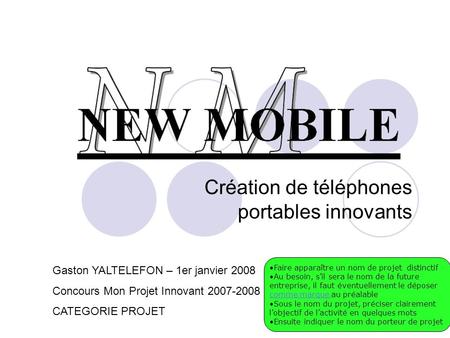 Création de téléphones portables innovants