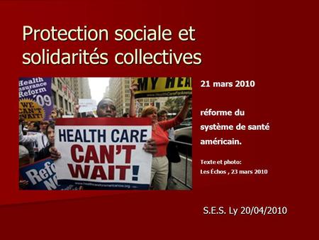 Protection sociale et solidarités collectives