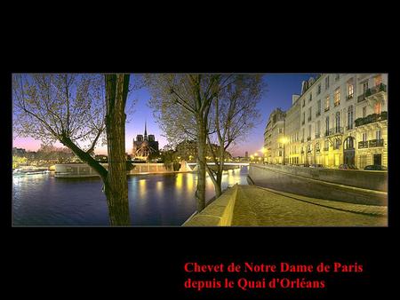 Chevet de Notre Dame de Paris depuis le Quai d'Orléans