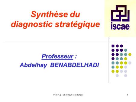 Synthèse du diagnostic stratégique