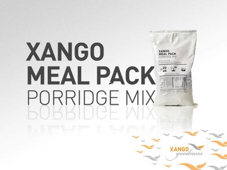 Text. La Boîte repas XANGO permet de nourrir et de sauver les enfants qui souffrent de malnutrition dans le monde entier tout en offrant aux distributeurs.