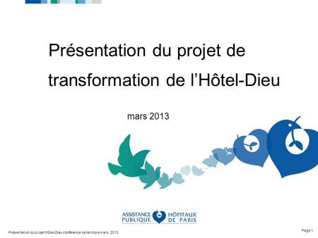 Présentation du projet de transformation de l’Hôtel-Dieu mars 2013