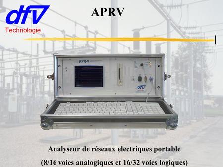 APRV Analyseur de réseaux electriques portable