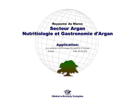 Nutritiologie et Gastronomie d'Argan