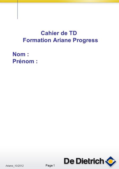Formation Ariane Progress