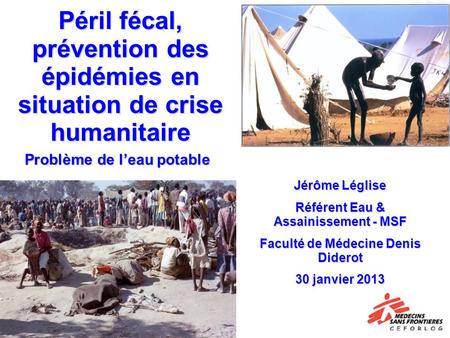 Référent Eau & Assainissement - MSF Faculté de Médecine Denis Diderot