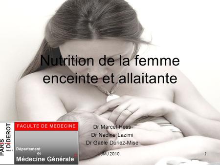 Nutrition de la femme enceinte et allaitante
