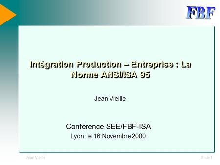 Intégration Production – Entreprise : La Norme ANSI/ISA 95