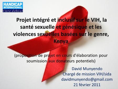 Chargé de mission VIH/sida