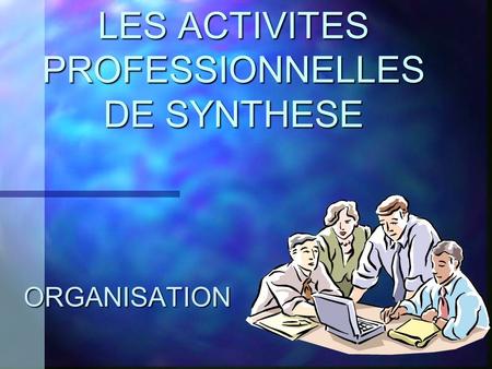 LES ACTIVITES PROFESSIONNELLES DE SYNTHESE