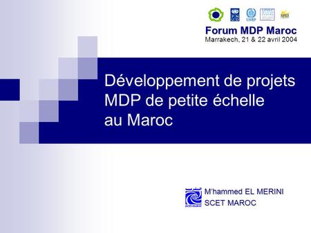 Développement de projets MDP de petite échelle au Maroc