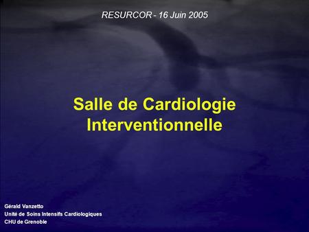 Salle de Cardiologie Interventionnelle
