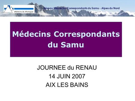 Médecins Correspondants du Samu