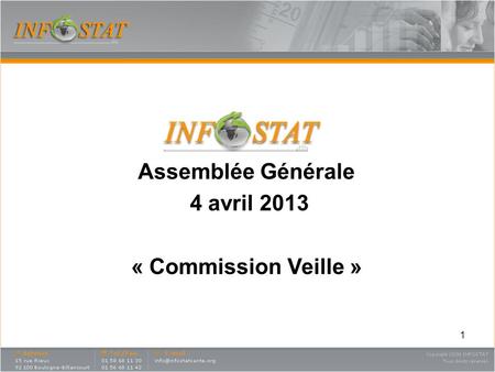 1 Assemblée Générale 4 avril 2013 « Commission Veille »