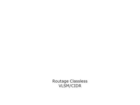 Routage Classless VLSM/CIDR. Sommaire 1)Introduction au routage classless 1)CIDR* 1)VLSM** 1)Configuration * Classless Inter-Domain Routing ** Variable.