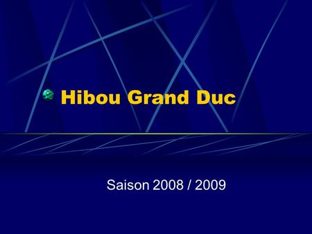Hibou Grand Duc Saison 2008 / 2009. Quelques chiffres 147 observations ont été recueillies. 20 personnes ont transmis des données. 61 sites ont été prospectés.