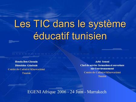 Les TIC dans le système éducatif tunisien
