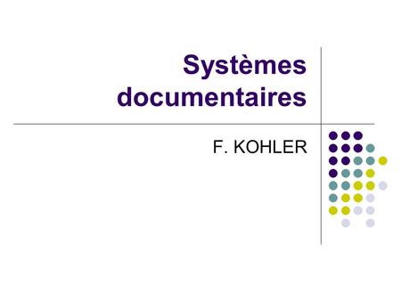 Systèmes documentaires