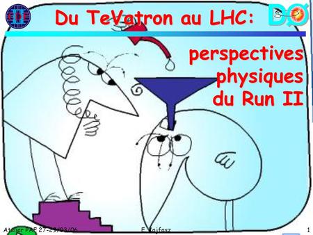 Atelier PAF 27-29/03/06E. Kajfasz1 Du TeVatron au LHC: perspectivesphysiques du Run II.