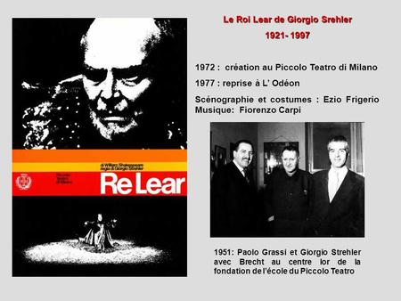 Le Roi Lear de Giorgio Srehler