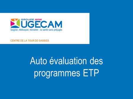 Auto évaluation des programmes ETP