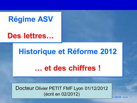Docteur Olivier PETIT FMF Lyon 01/12/2012