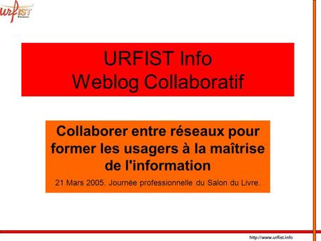 URFIST Info Weblog Collaboratif