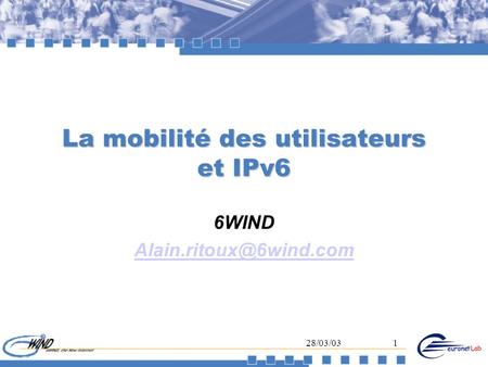 La mobilité des utilisateurs et IPv6