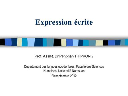 Prof. Assist. Dr Penphan THIPKONG
