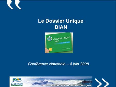Conférence Nationale – 4 juin 2008