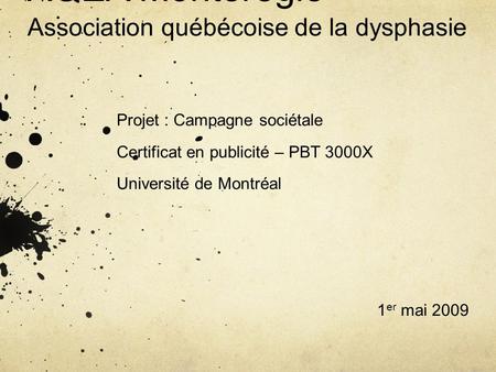 AQEA Montérégie Association québécoise de la dysphasie