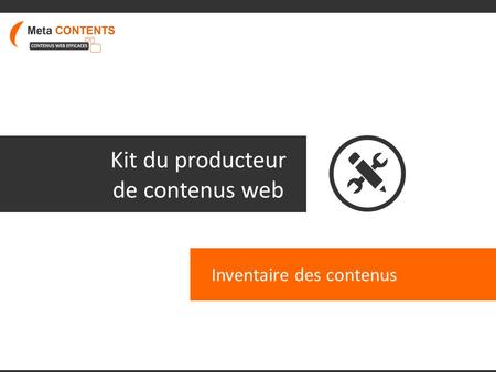 Kit du producteur de contenus web