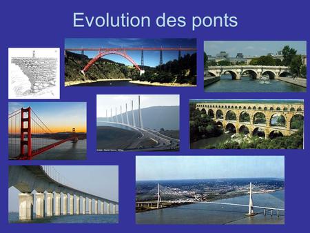 Evolution des ponts.
