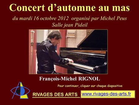 Concert d’automne au mas François-Michel RIGNOL
