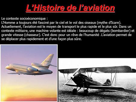 L’Histoire de l’aviation