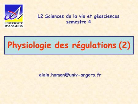 Physiologie des régulations (2)